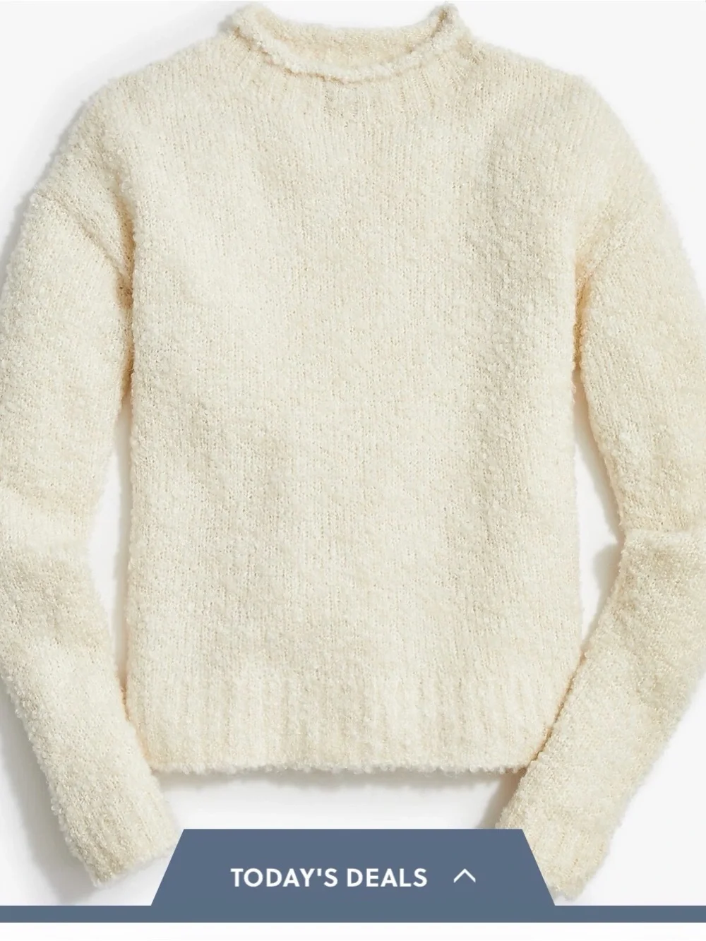 J. Crew Cream Fuzzy Crewneck Sweater